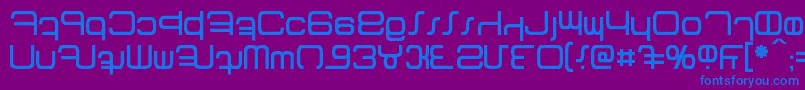 フォントBetazed – 紫色の背景に青い文字