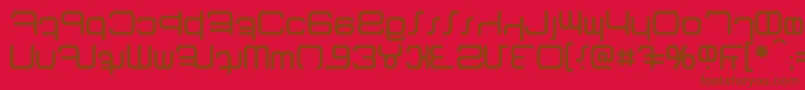Betazed-fontti – ruskeat fontit punaisella taustalla