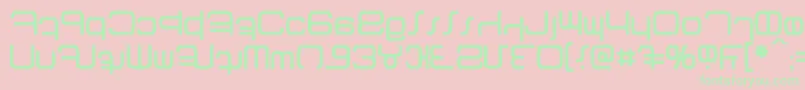 Betazed-Schriftart – Grüne Schriften auf rosa Hintergrund