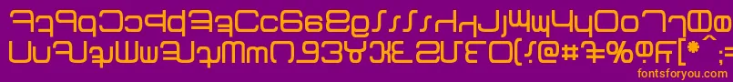 フォントBetazed – 紫色の背景にオレンジのフォント