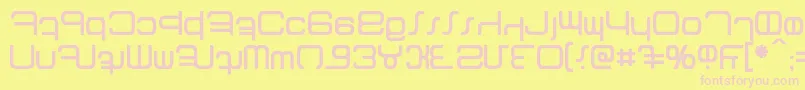 Betazed Font – Pink Fonts on Yellow Background