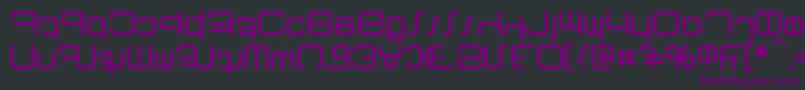 Fonte Betazed – fontes roxas em um fundo preto