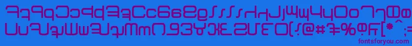 Police Betazed – polices violettes sur fond bleu