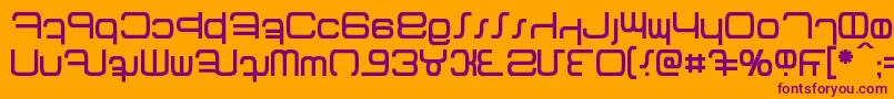 Betazed Font – Purple Fonts on Orange Background