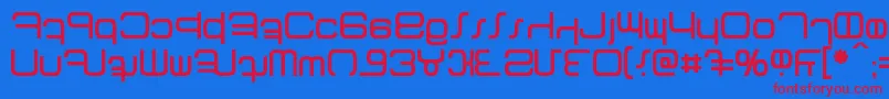 Betazed Font – Red Fonts on Blue Background