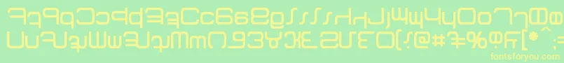 Betazed Font – Yellow Fonts on Green Background