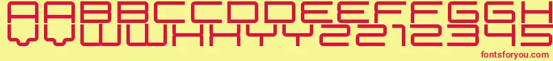 betelgeuse Font – Red Fonts on Yellow Background