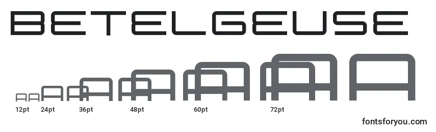 Betelgeuse (121159) Font Sizes
