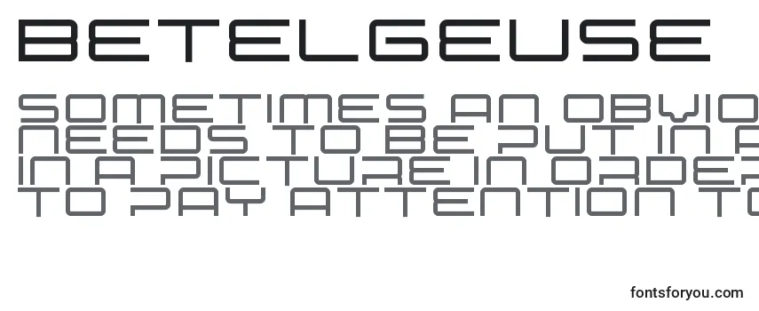 Betelgeuse (121159)-fontti