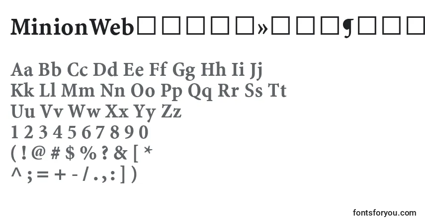 MinionWebРџРѕР»СѓР¶РёСЂРЅС‹Р№ Font – alphabet, numbers, special characters