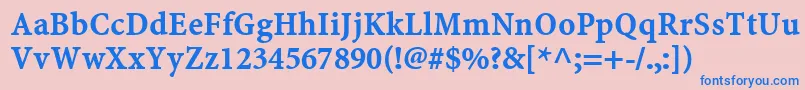 フォントMinionWebРџРѕР»СѓР¶РёСЂРЅС‹Р№ – ピンクの背景に青い文字