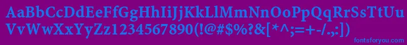 MinionWebРџРѕР»СѓР¶РёСЂРЅС‹Р№ Font – Blue Fonts on Purple Background