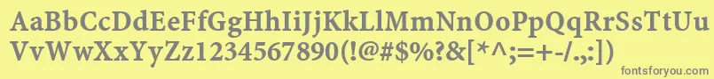 Weitere Informationen zur MinionWebПолужирный-Schriftart MinionWebПолужирный-Schriftart – Graue Schriften auf gelbem Hintergrund