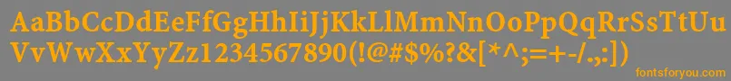 MinionWebРџРѕР»СѓР¶РёСЂРЅС‹Р№ Font – Orange Fonts on Gray Background