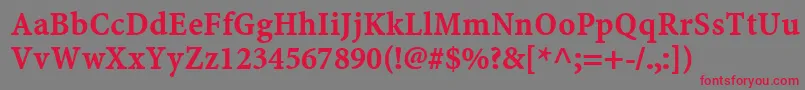 Weitere Informationen zur MinionWebПолужирный-Schriftart MinionWebПолужирный-Schriftart – Rote Schriften auf grauem Hintergrund