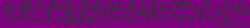 Beth Ellen 2 0 Font – Black Fonts on Purple Background