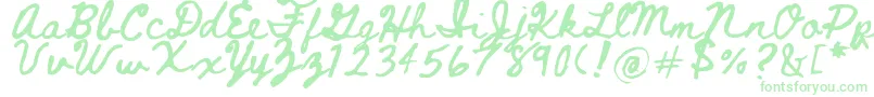 フォントBeth Ellen 2 0 – 白い背景に緑のフォント