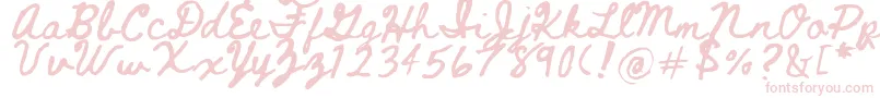 Czcionka Beth Ellen 2 0 – różowe czcionki na białym tle