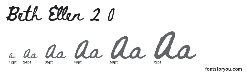 Размеры шрифта Beth Ellen 2 0 (121161)