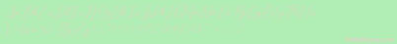 Fonte Bethany Script Dafont – fontes rosa em um fundo verde