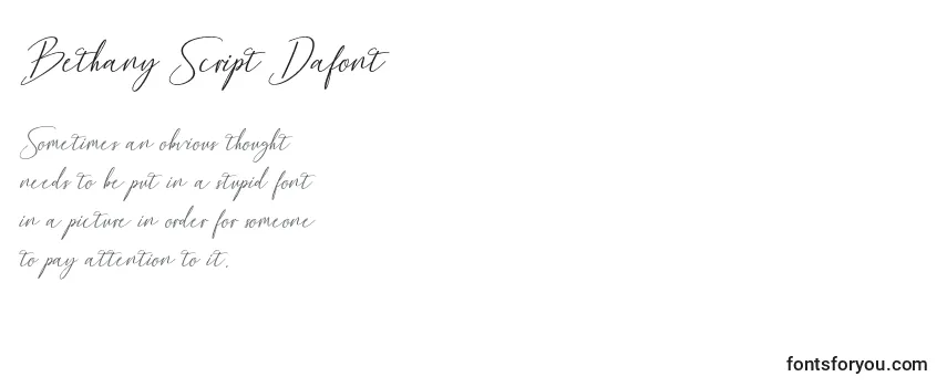 Bethany Script Dafont Font
