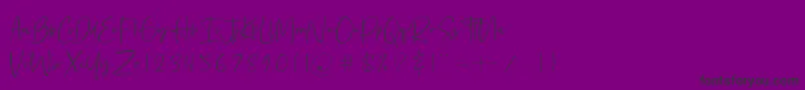 Bethoven Font – Black Fonts on Purple Background