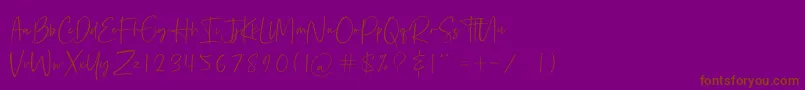 Bethoven-fontti – ruskeat fontit violetilla taustalla