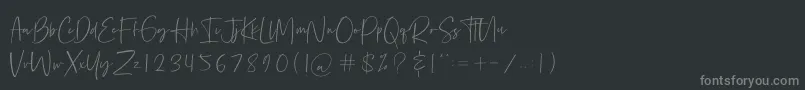 Bethoven Font – Gray Fonts on Black Background