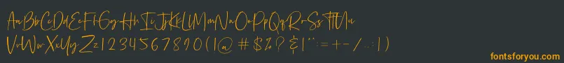 Шрифт Bethoven – оранжевые шрифты на чёрном фоне