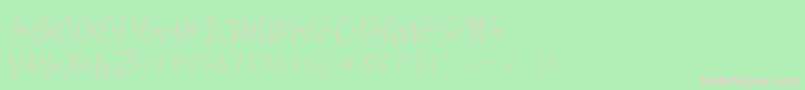 Шрифт Bethoven – розовые шрифты на зелёном фоне