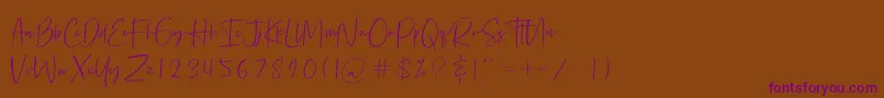 Шрифт Bethoven – фиолетовые шрифты на коричневом фоне