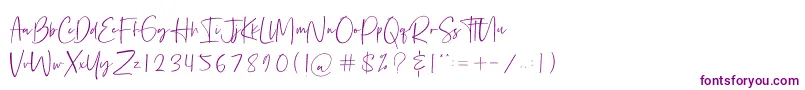 Шрифт Bethoven – фиолетовые шрифты на белом фоне