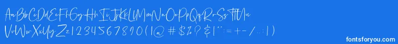 Шрифт Bethoven – белые шрифты на синем фоне