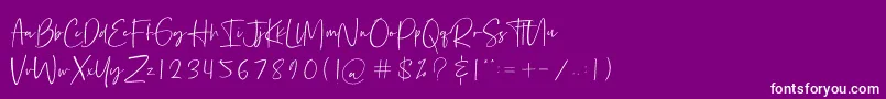 Шрифт Bethoven – белые шрифты на фиолетовом фоне