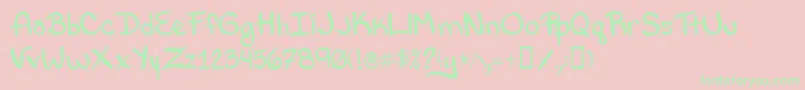 BETHSL   Font – Green Fonts on Pink Background