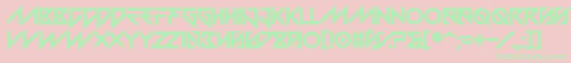 Betrayal of Mind Font – Green Fonts on Pink Background