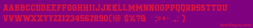 fuente BeTrueToYourSchool – Fuentes Rojas Sobre Fondo Morado