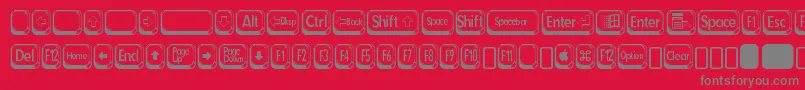 betsy flanagan 2 Font – Gray Fonts on Red Background