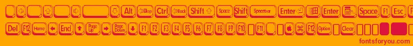 betsy flanagan 2 Font – Red Fonts on Orange Background