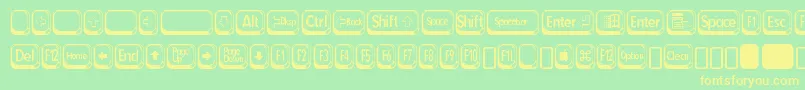 betsy flanagan 2 Font – Yellow Fonts on Green Background