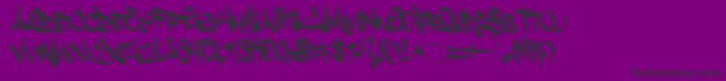 Шрифт StylinBrk – чёрные шрифты на фиолетовом фоне