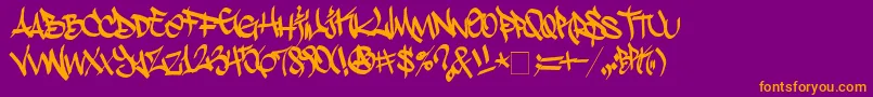 StylinBrk Font – Orange Fonts on Purple Background