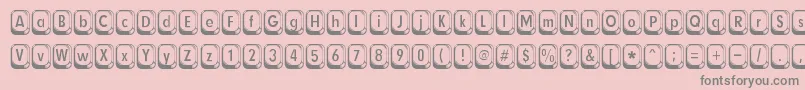 betsy flanagan-Schriftart – Graue Schriften auf rosa Hintergrund