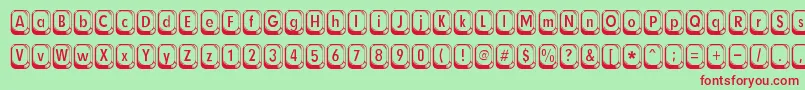 betsy flanagan Font – Red Fonts on Green Background