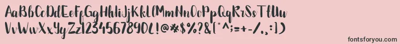 BETTALIA Font – Black Fonts on Pink Background