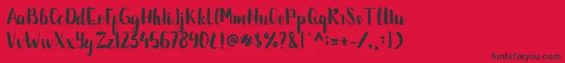 BETTALIA Font – Black Fonts on Red Background