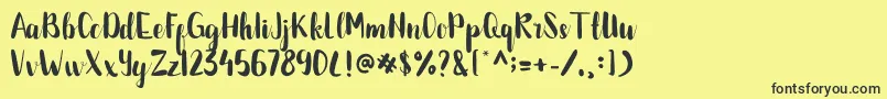 BETTALIA Font – Black Fonts on Yellow Background