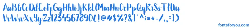 BETTALIA Font – Blue Fonts on White Background