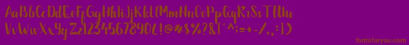 BETTALIA Font – Brown Fonts on Purple Background