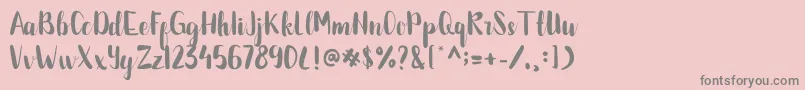 BETTALIA Font – Gray Fonts on Pink Background
